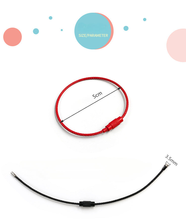 Wholesale Metal DIY Color Spray Painted Wire Ring Diameter 5cm Keychain Accessories